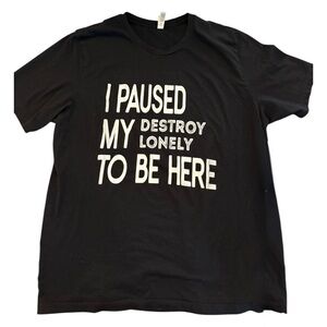 Destroy Lonely Graphic Tee Black and White 3XL